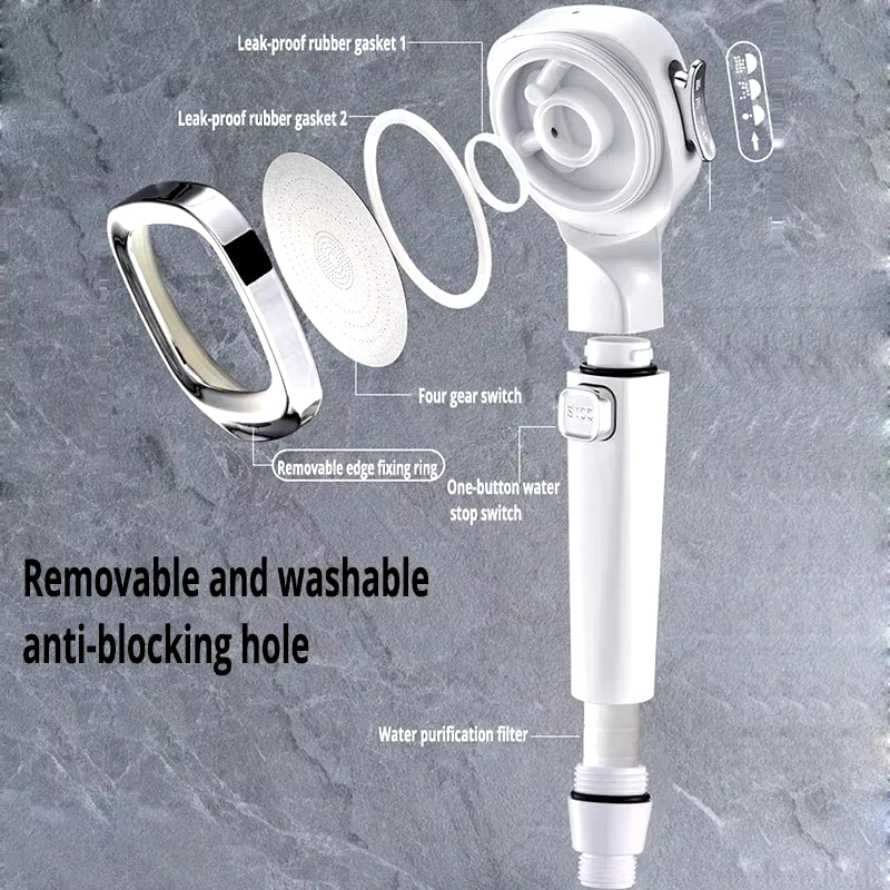 Xiaomi High Pressure Shower Head Water Saving 3-Modes Shower Heads Adjustable Water Massage Sprayer Home Bathroom Accessories ATHLEXES