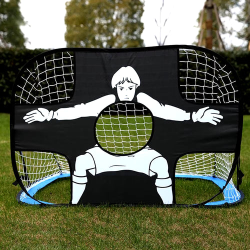 Foldable Football Goal Nylon Soccer Goal Kids and Adults Football Target Net for Playground Backyard Indoor Outdoor Training ATHLEXES