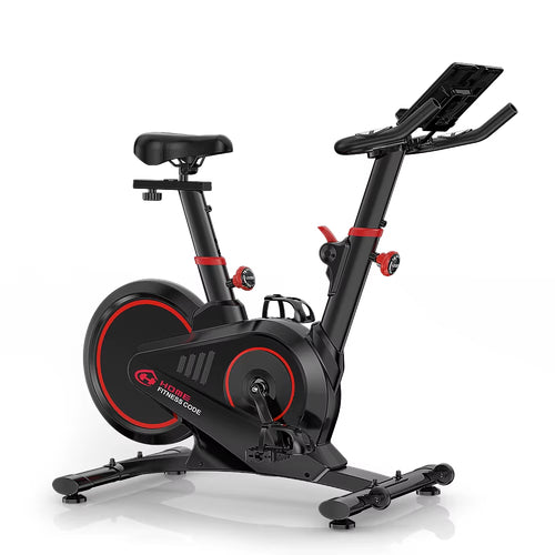 Magnetic Control Exercise Bike Large Tablet Holder Comfortable Seat Indoor Cycling Bike for Home Cardio Fitness Stationary Bike ATHLEXES
