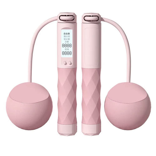 Counting Jump Rope Ball Anti-Skid Handle Cordless Weighted Jump Rope for Home Use Portable Weight Loss for Indoor Outdoor ATHLEXES