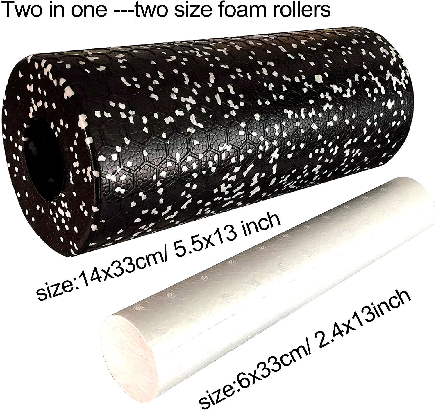 2 in 1 Hollow Column Foam Roller Set EPP Muscle Relieve Massage Roller Gym Fitness Equipment Sports Massage Rollers ATHLEXES