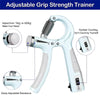 5-60Kg Adjustable Hand Grip Strengthener Hand Grip Trainer with Counter Wrist Forearm and Hand Exerciser for Muscle Building ATHLEXES