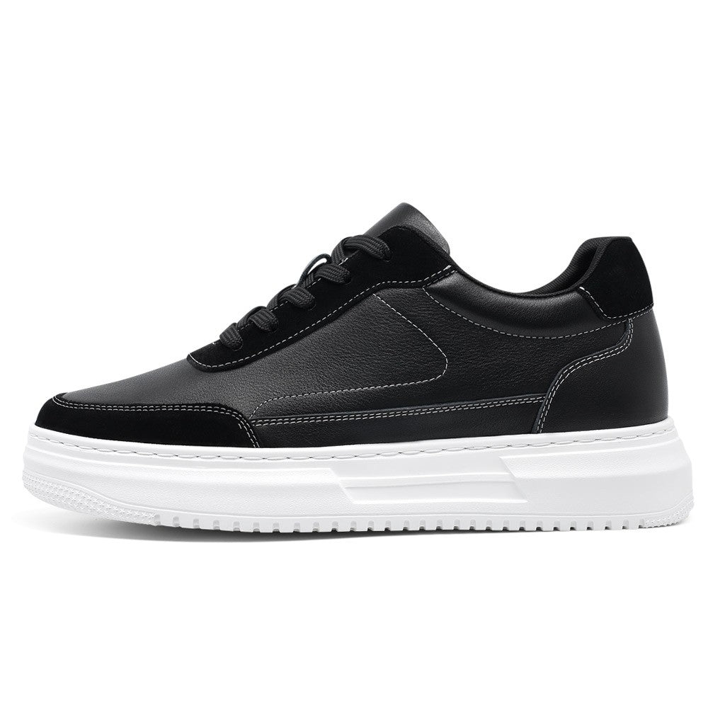 CMR Chamaripa 6CM Black Leather Elevator Sneakers ATHLEXES