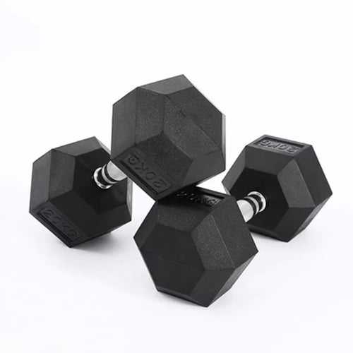 Hexagonal Fixed Dumbbells Men'S Fitness Equipment Home Ladies Rubber Dumbbells ATHLEXES