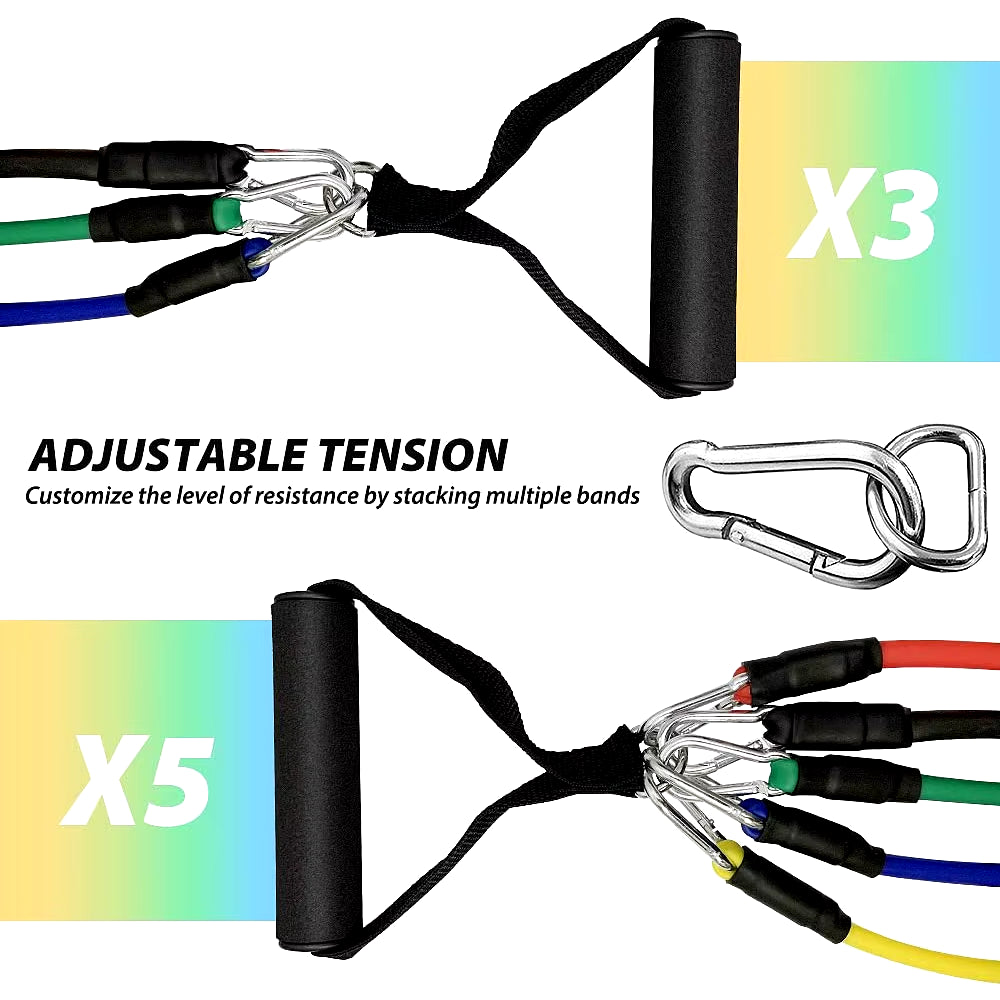 Resistance Bands Set Bodybuilding Home Gym Equipment Professional Weight Training Fitness Elastic Rubber Bands Workout Expander ATHLEXES