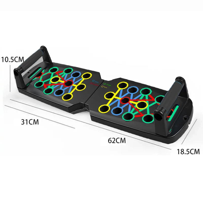 Portable Multifunctional Push-Up Board Set with Handles Foldable Fitness Equipment for Chest Abdomen Arms and Back Training ATHLEXES