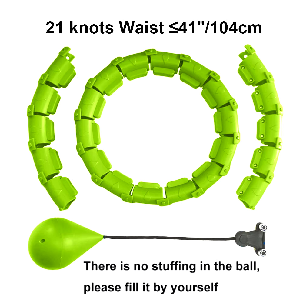 Weighted Adjustable Smart Hula Circle Sport Hoops Weight Loss Exercise Detachable Knots ATHLEXES