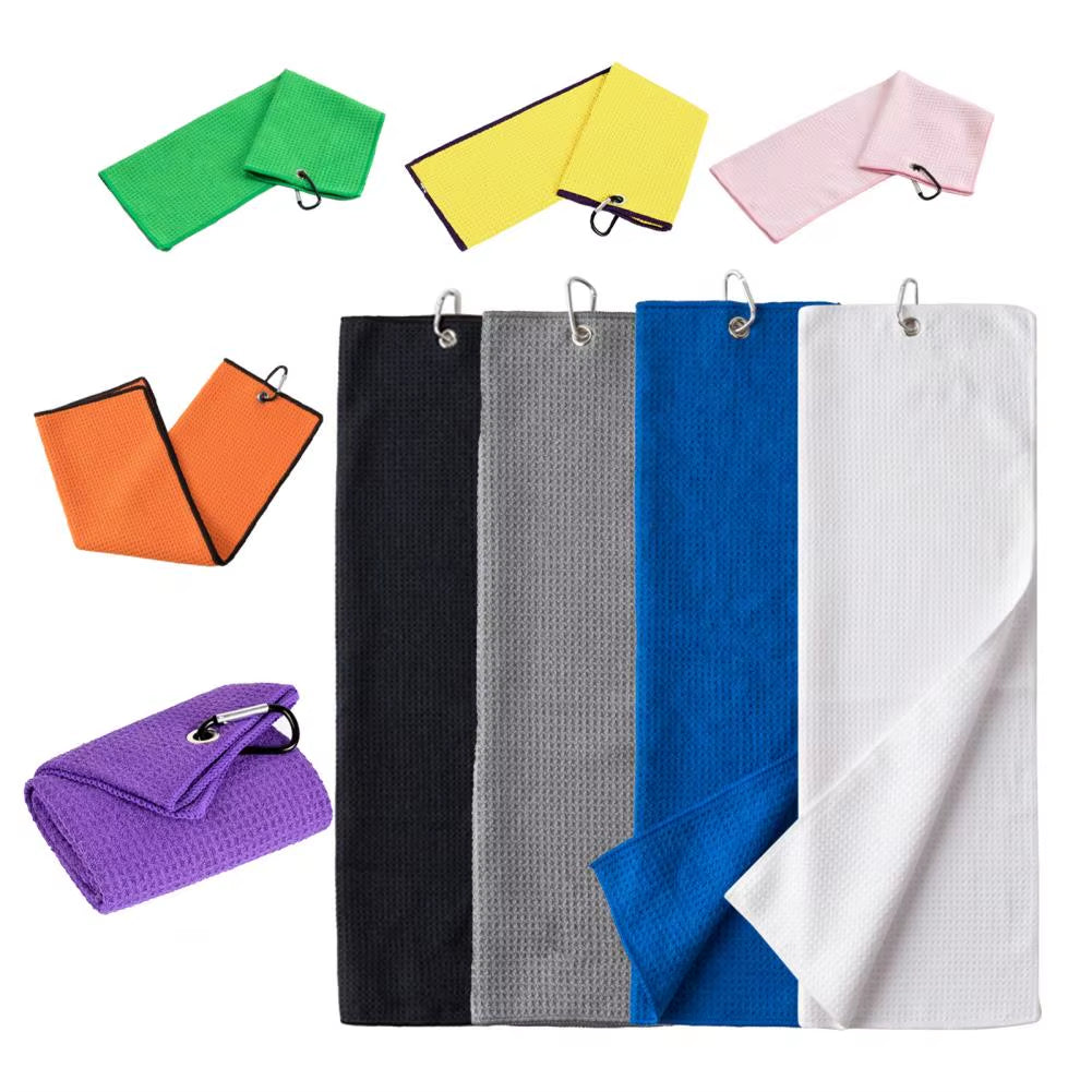 Golf Club Towel Anti-Pilling Quickly Drying Accessory Waffle Pattern Golf Towel for Golf Training ATHLEXES