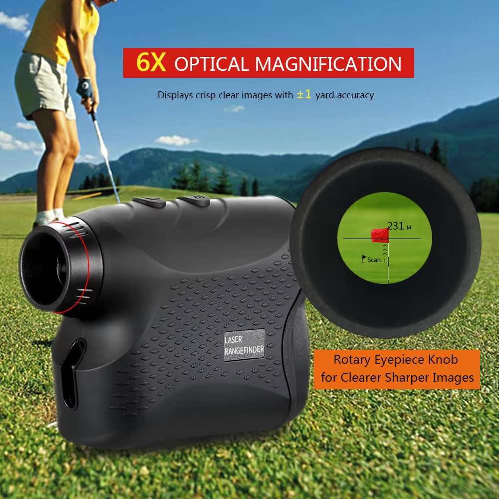 500M Golf Laser Rangefinder Distance Meter Monocular Telescope Speed Tester Laser Range Finder Digital Hunting Measurement ATHLEXES