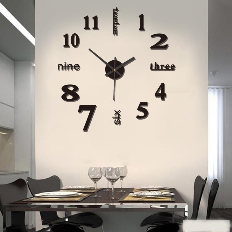 Artistry Time: 3D Wall Decal Decorative Clock ATHLEXES