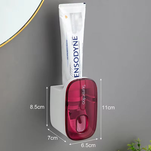 1 PCS Automatic Toothpaste Dispenser Bathroom Accessories Wall Mount Lazy Toothpaste Squeezer Toothbrush Holder ATHLEXES