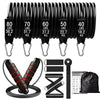 360Lbs Fitness Exercises Resistance Bands Set Elastic Tubes Pull Rope Yoga Band Training Workout Equipment for Home Gym Weight ATHLEXES
