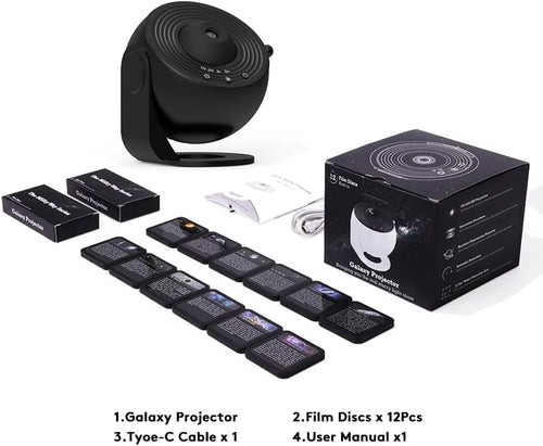 12 in 1 Star Projector Night Light 4K HD Planetarium Projector for Kids Room Valentines Gift 360° Rotate Galaxy Projector Lamp ATHLEXES