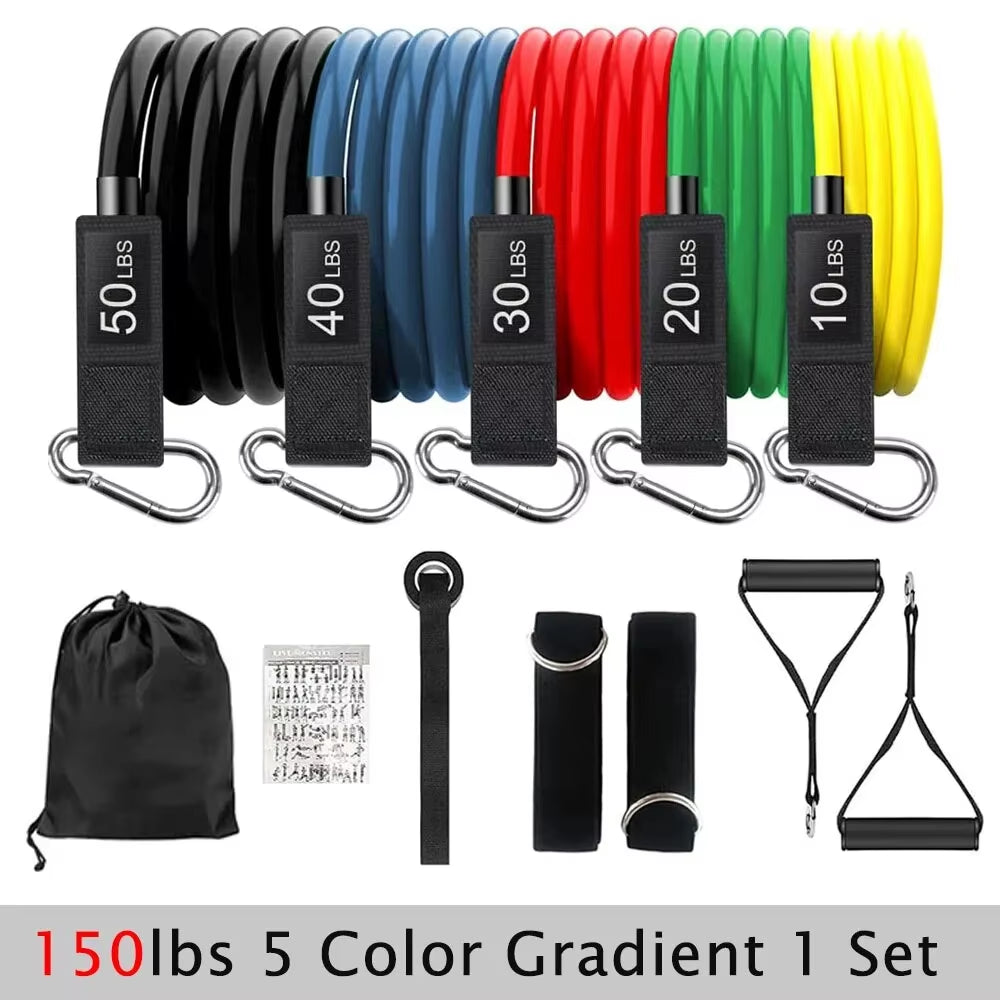 Resistance Bands Set Tension Pull Rope for Men Women Workout Exercise Bands for Fitness Home Gym Strength Training Equipment ATHLEXES