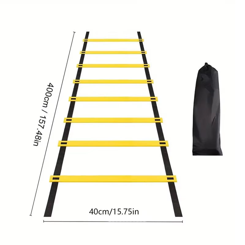 Sports Agility Ladder Football Adjustable Nylon Strap Jumping Ladder Speed Fitness Body Coordination Warm-Up Training Tool ATHLEXES
