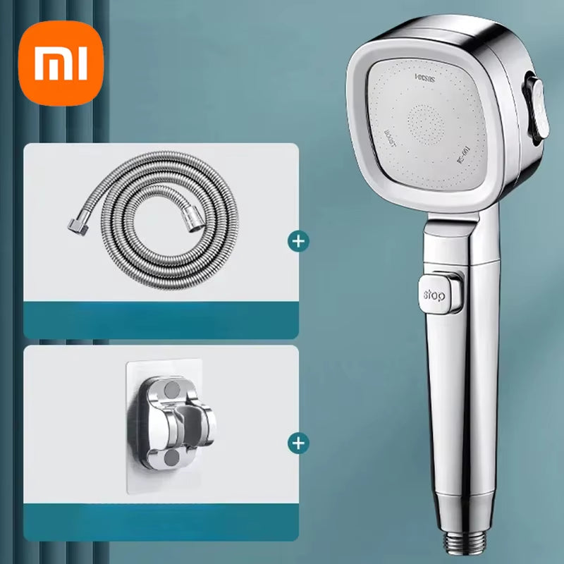 Xiaomi High Pressure Shower Head Water Saving 3-Modes Shower Heads Adjustable Water Massage Sprayer Home Bathroom Accessories ATHLEXES