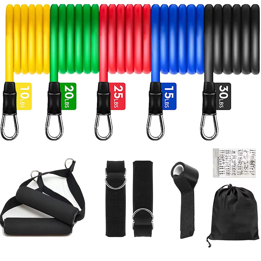 Resistance Bands Set Bodybuilding Home Gym Equipment Professional Weight Training Fitness Elastic Rubber Bands Workout Expander ATHLEXES
