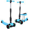 Kids Three Wheel Kick Scooter, LED Flashing Wheels, Height Adjustable, 3-In-1 Lightweight Children'S Scooter for Aged 2-8 ATHLEXES