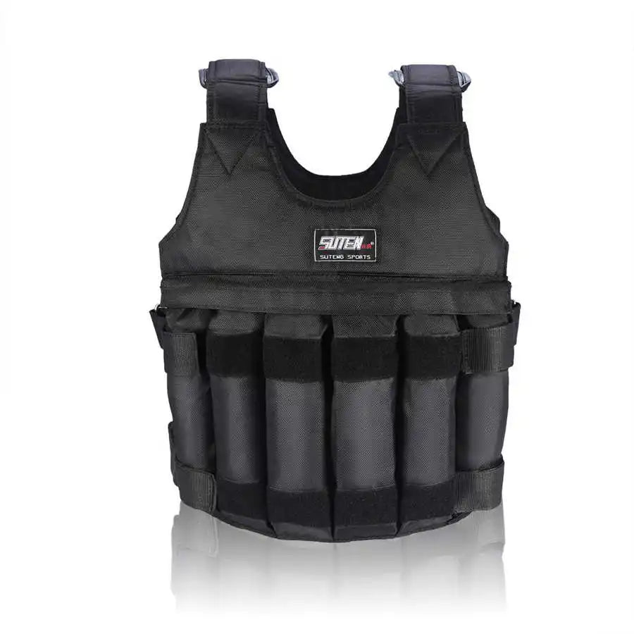 20Kg 50Kg Loading Weighted Vest Adjustable Exercise Training Fitness Jacket Gym Workout Boxing Vest Sand Fitness Waistcoat ATHLEXES