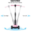Kids Three Wheel Kick Scooter, LED Flashing Wheels, Height Adjustable, 3-In-1 Lightweight Children'S Scooter for Aged 2-8 ATHLEXES