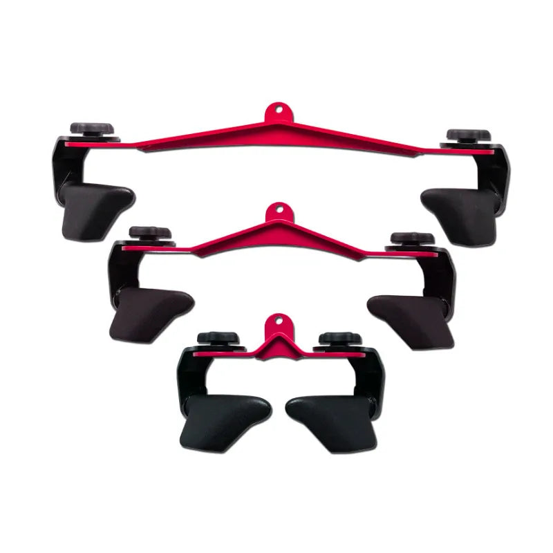 8 Piece Set Fitness Lat Pull down T Handle Bar Rowing Rotating V-Bar Pulley Cable Machine Handle Grip Gym Equipment Back Trainer ATHLEXES
