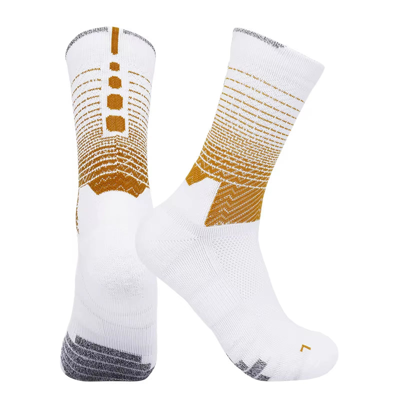 Men'S Basketball Socks Middle Thickened Breathable Towel Bottom Colorful Fitness Running Cycling Hiking Sports Socks Calcetines ATHLEXES