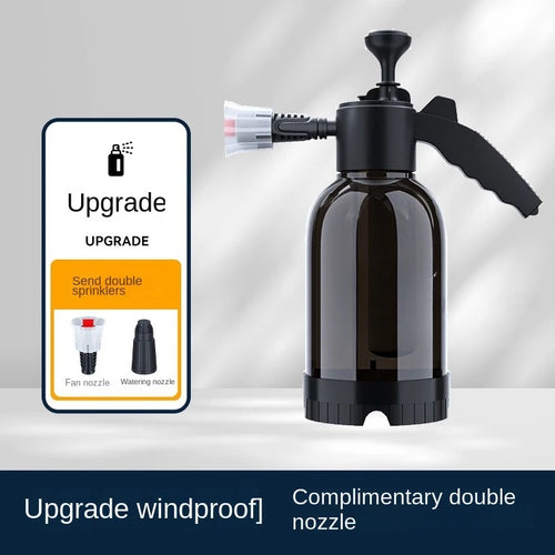 2L Hand Pump Foam Sprayer with 3 Types of Nozzle Hand Pneumatic Foam Cannon Snow Foam Car Wash Spray Bottle Car Window Cleaning ATHLEXES