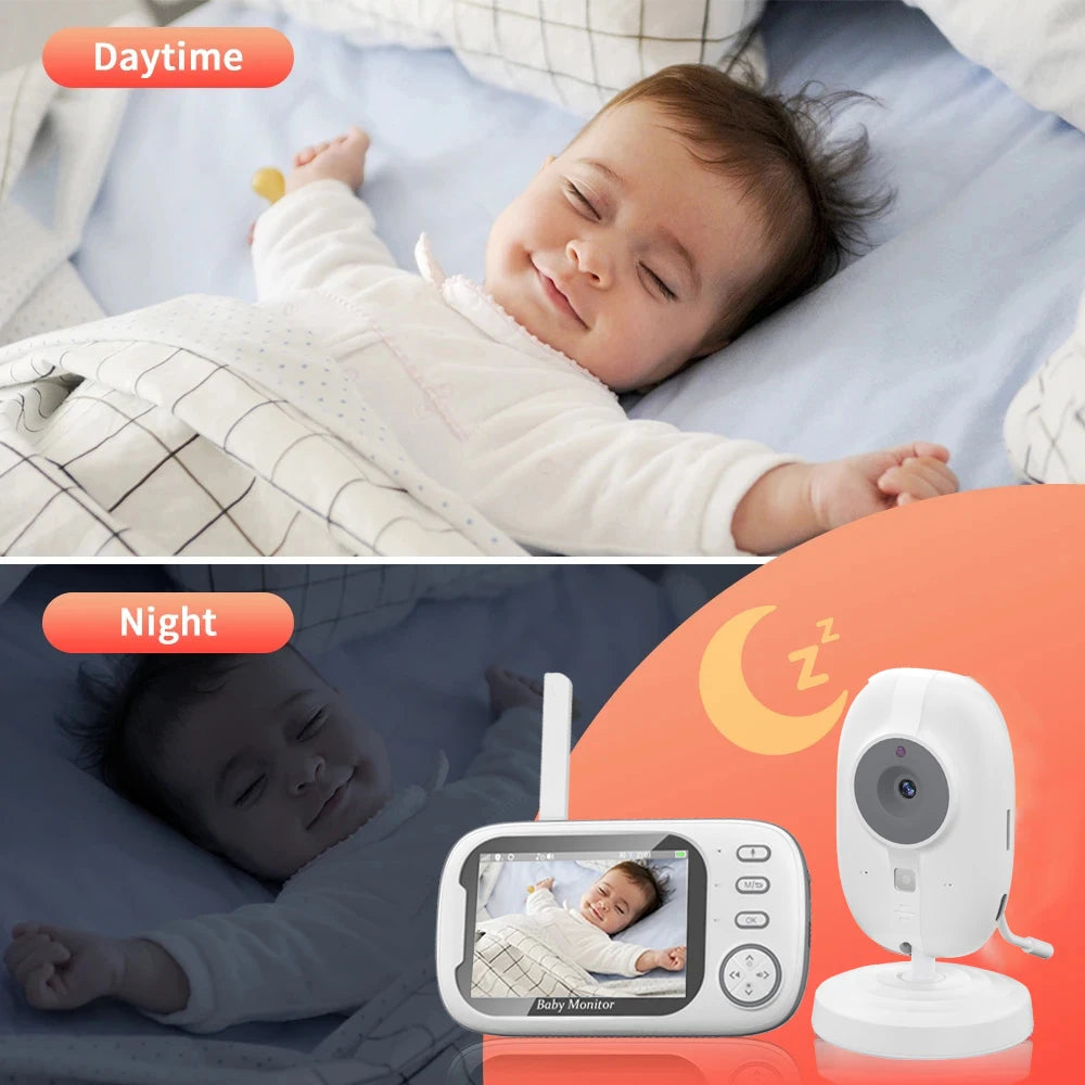 New 3.5 Inch Wireless Video Baby Monitor Night Vision Temperature Monitoring 2 Way Audio Talk Baby Nanny Security Camera ATHLEXES