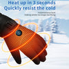 Outdoor Winter Gloves Hand Warmer DC Rechargeable Heated Gloves Touchscreen Waterproof Thermal Gloves for Women Men Ski Hiking ATHLEXES