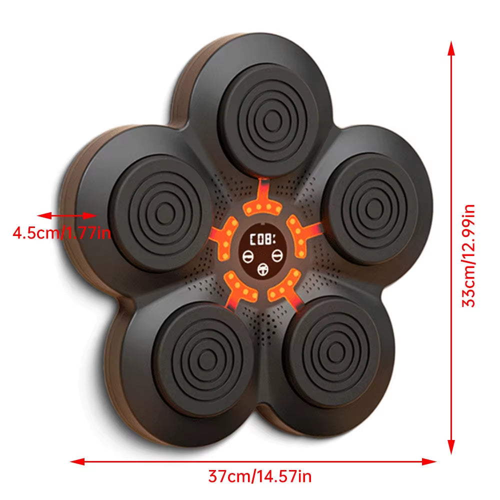 Smart Music Boxing Machine Wall Target LED Lighted Sandbag Relaxing Reaction Training Target for Boxing Sports Agility Reaction ATHLEXES