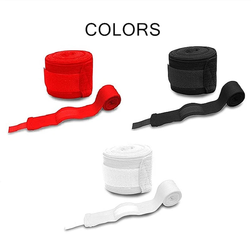2 Rolls 2.5M Cotton Boxing Bandage Sports Strap Sanda Gauntlets MMA Hand Gloves Wraps Belt Wraps Bandage for Competition ATHLEXES