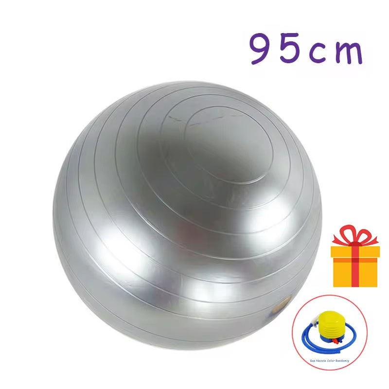 PVC Fitness Balls Yoga Ball Thickened Explosion-Proof Exercise Home Gym Pilates Equipment Balance Ball 45Cm/55Cm/65Cm/75Cm/85Cm ATHLEXES