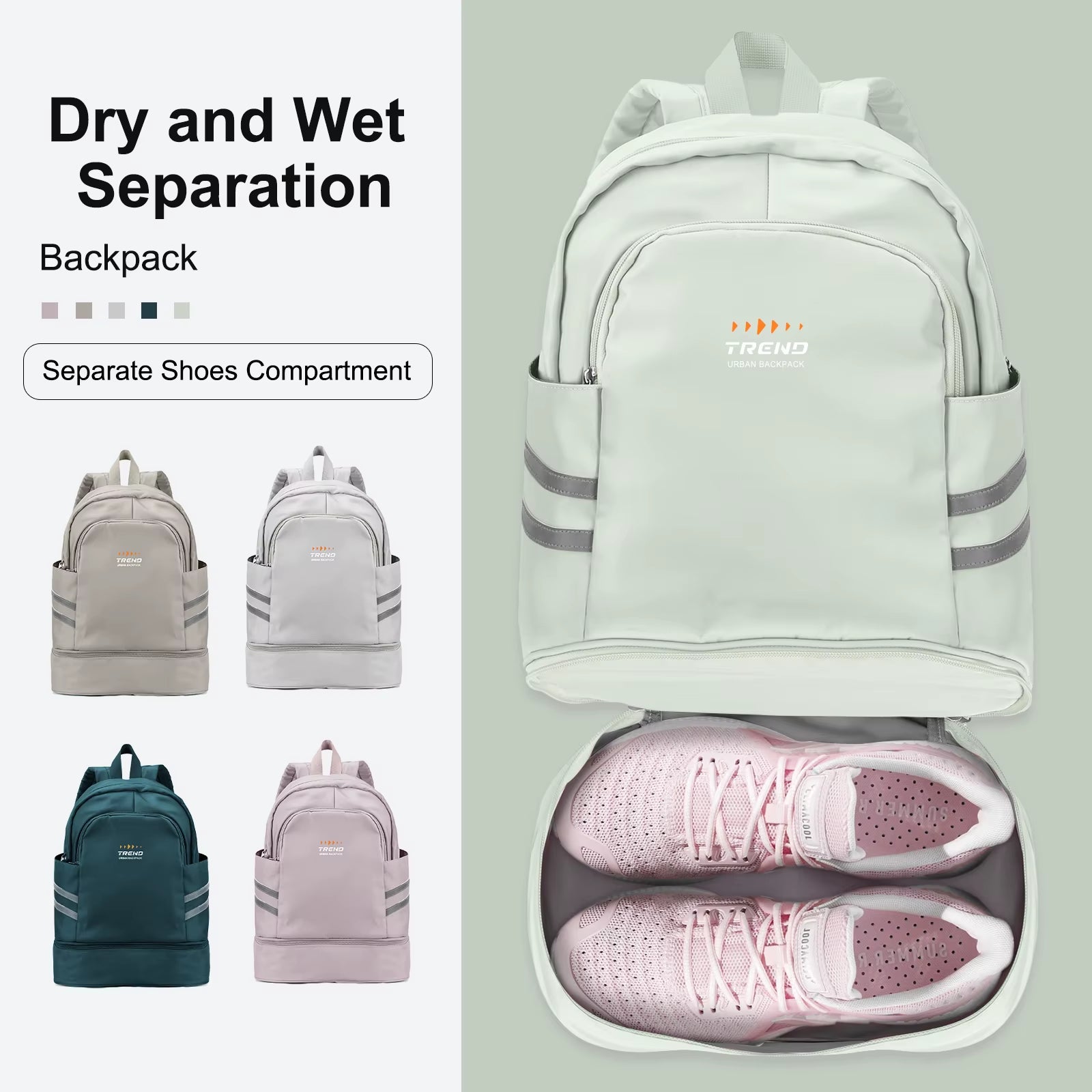 Gym Backpack for Women with Shoes Compartment, Large Women Travel Backpack Waterproof, Sport Swimming Yoga Athletic Backpack ATHLEXES