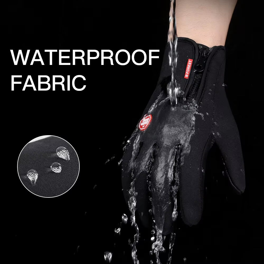 Autumn Winter Warm Cycling Gloves Thermal Outdoor Sport Running Bicycle Ski Gloves for Camping Hiking Motorcycle Gloves Men ATHLEXES
