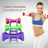 6Pcs Hand Fitness Weights Set Holder Rack 2Lb 3Lb 5Lb Bodybuilding Exercise Equipment ATHLEXES