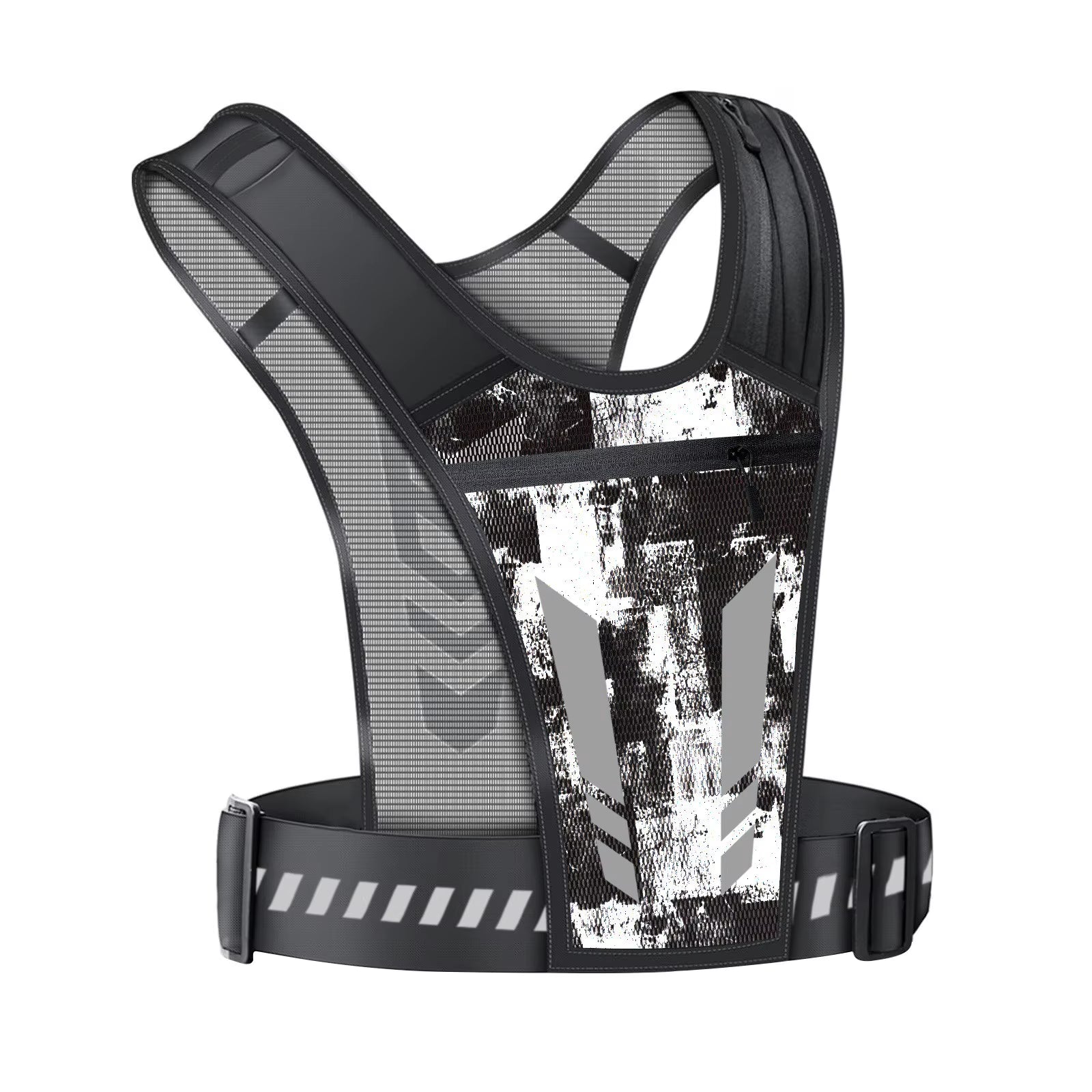 Reflective Running Backpack Universal Lightweight Sports Running Vest Mobile Phone Cards Bag for Jogging Fitness Men and Women ATHLEXES