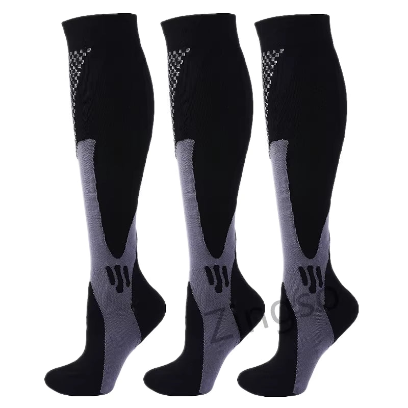 3/6/7 Pairs Compression Socks Women Men 30 Mmhg Comfortable anti Fatigue Athletic Nylon Medical Nursing Sport Running Stockings ATHLEXES