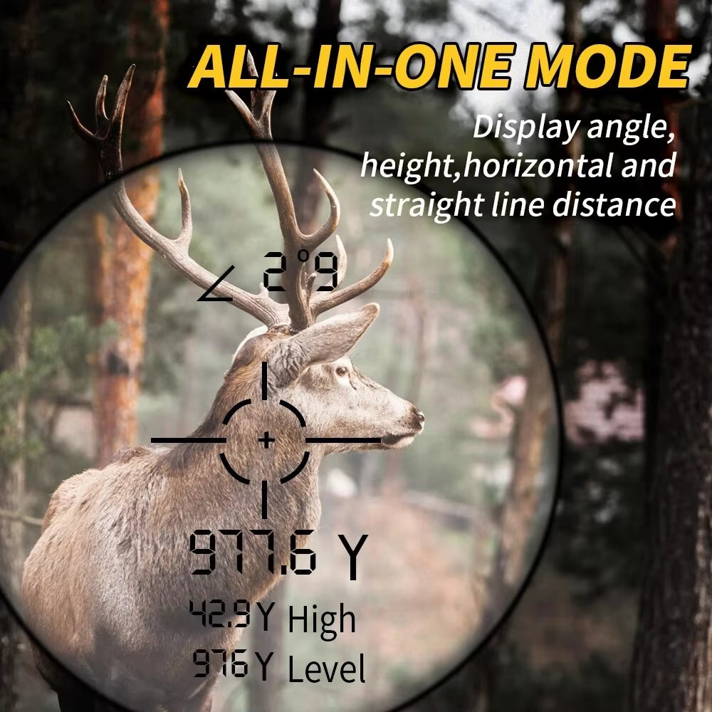Hunting Laser Rangefinder 1000 Yards with Rechargeable Battery Hunting Range Finder with Target Acquisition Technology E ATHLEXES
