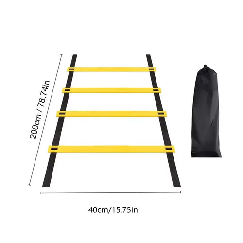 Sports Agility Ladder Football Adjustable Nylon Strap Jumping Ladder Speed Fitness Body Coordination Warm-Up Training Tool ATHLEXES