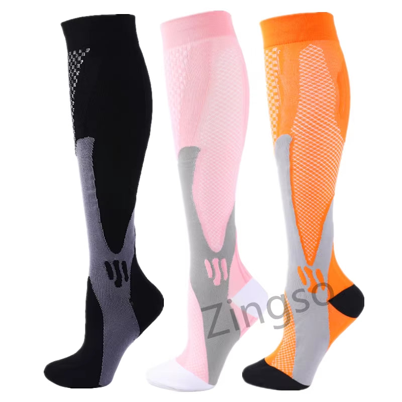3/6/7 Pairs Compression Socks Women Men 30 Mmhg Comfortable anti Fatigue Athletic Nylon Medical Nursing Sport Running Stockings ATHLEXES