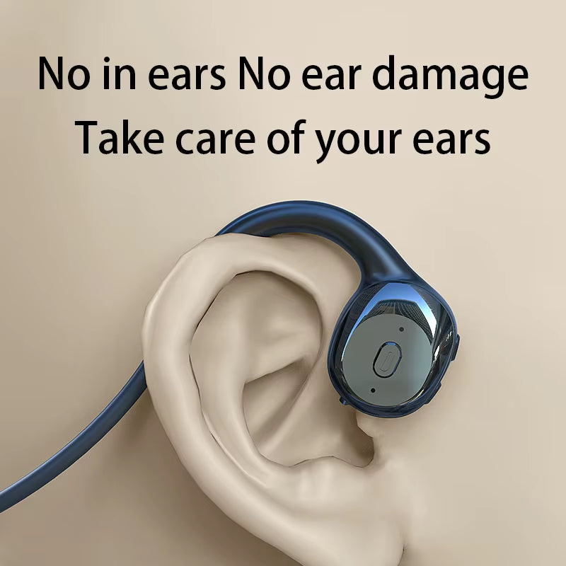 For Xiaomi Huawei Apple Wireless Earphone Bone Conduction Bluetooth Stereo Waterproof Earphone Audio Mp3 with Music Microphone ATHLEXES