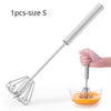 Semi Automatic Mixer Whisk Egg Beater Stainless Steel Manual Hand Mixer Self-Turning Cream Utensils Kitchen Mixer Egg Tools ATHLEXES