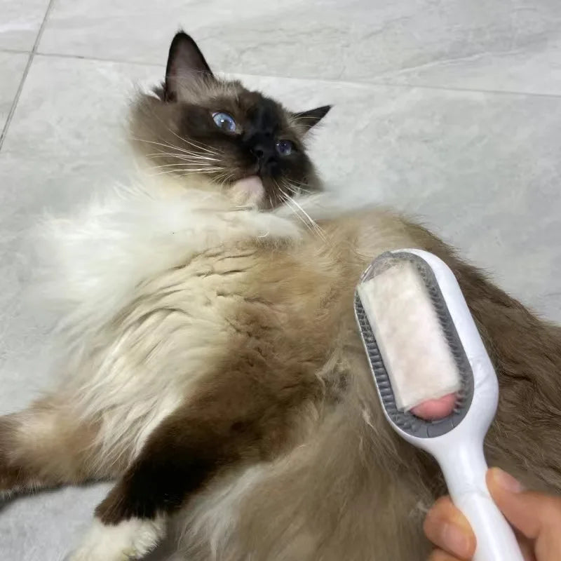 Double Sided Hair Removal Brushes for Cat Dog Pet Grooming Comb with Wipes Kitten Brush Gato Accesorios Artículos Para Mascotas ATHLEXES