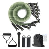Fitness Resistance Bands Set Yoga 5 Tube Workout Bands Home Exercise Bands with Door Anchor Handles Ankle Straps Gym Equipment ATHLEXES