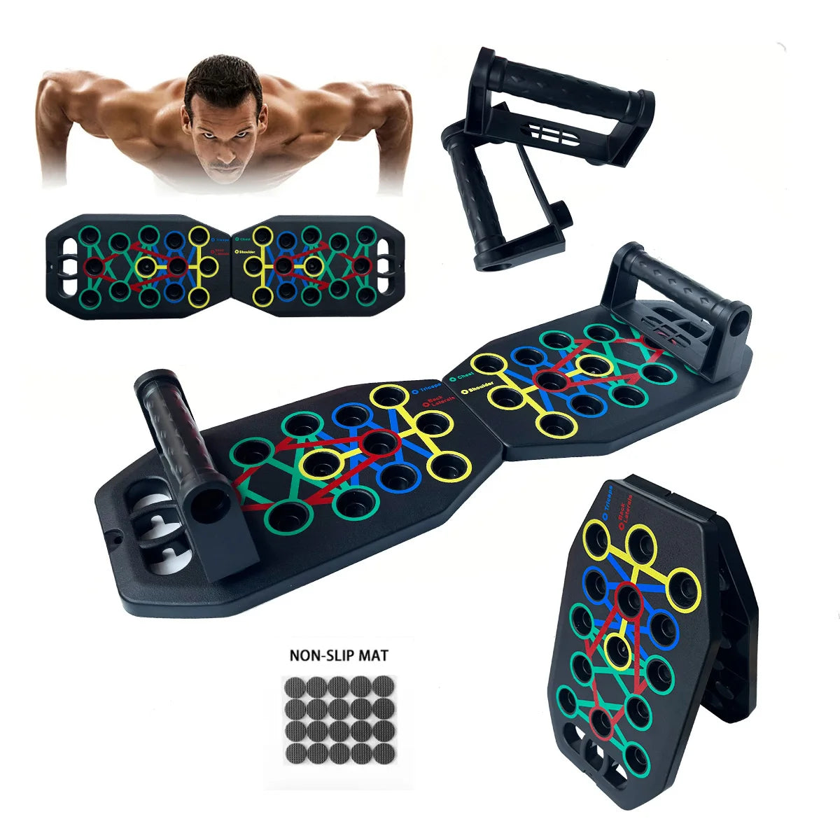 Push up Board Multi-Function Push up Bar Push up Handles Professional Home Workout Gym Equipment Strength Training ATHLEXES