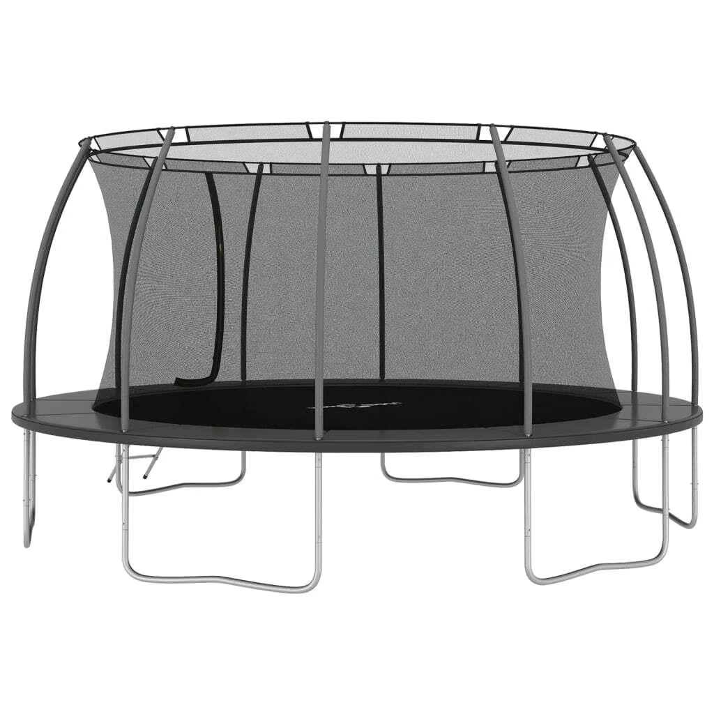Round Trampoline Set 488X90 Cm for Kids & Adults - 150 Kg Weight Capacity ATHLEXES