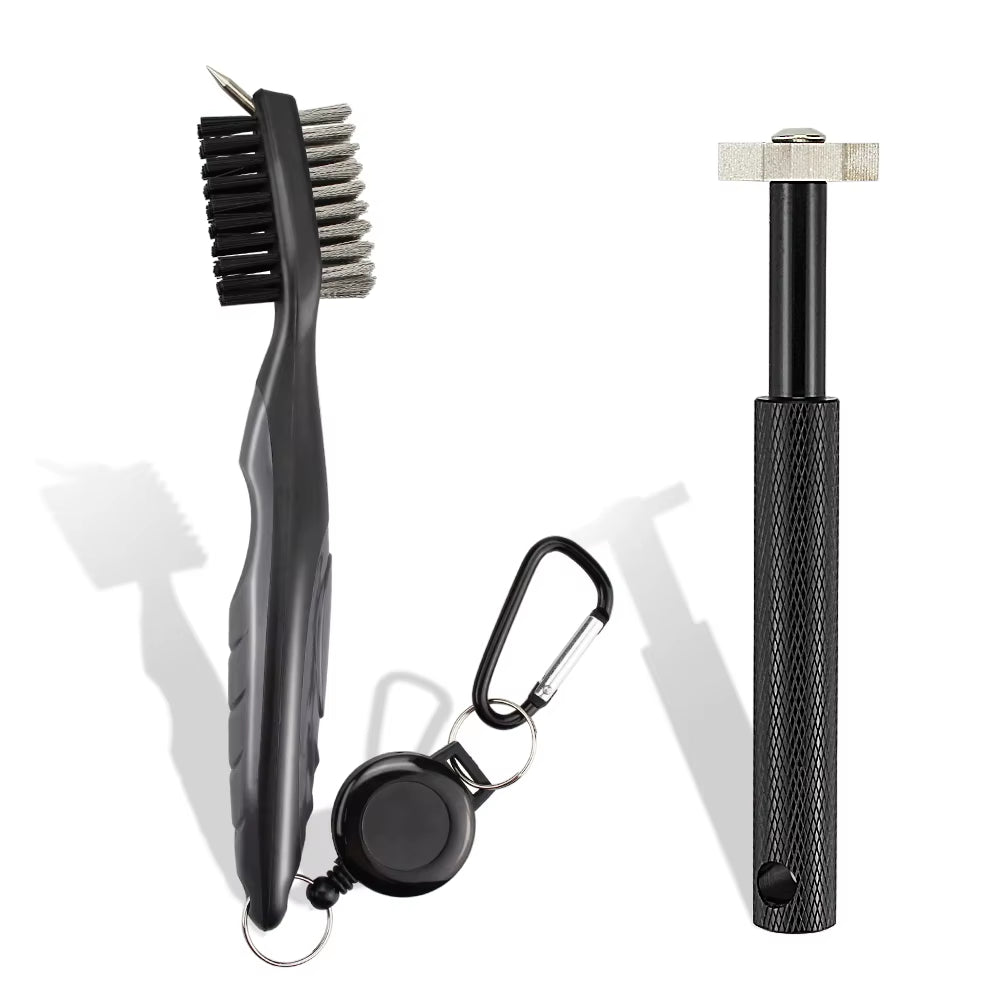 2Pcs/Set Golf Club Brush Golf Club Sharpener Grooving Tool Golf Putter Wedge Ball Groove Cleaner Kit Cleaning Tool Accessories ATHLEXES