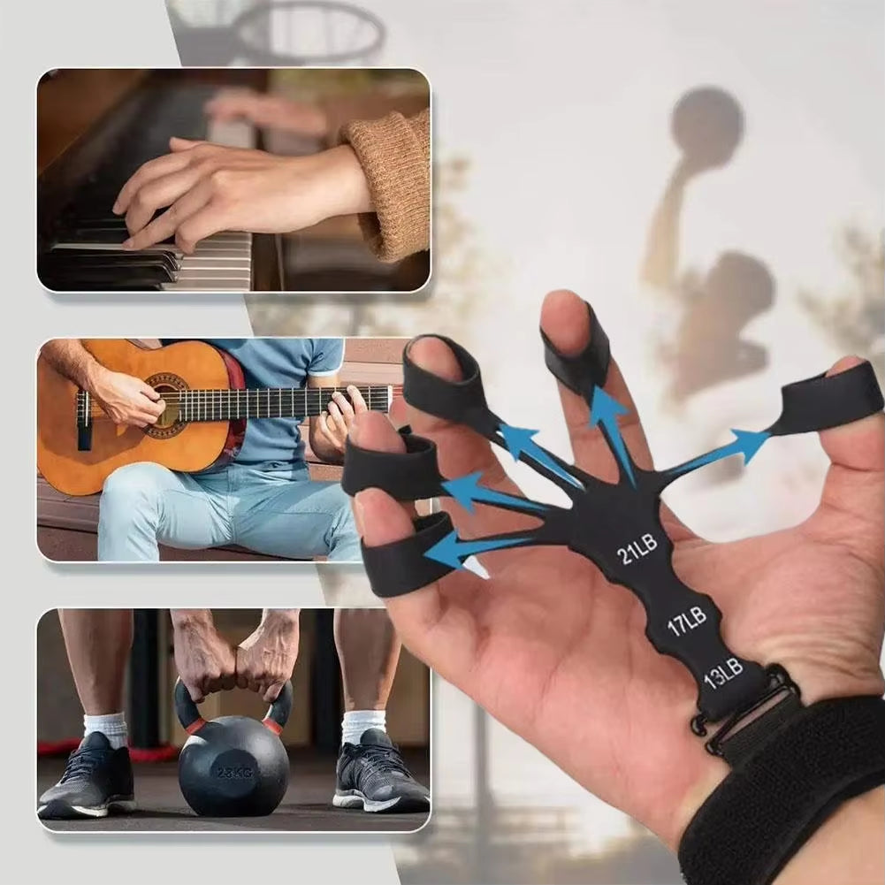 Silicone Finger Gripster Grip Exerciser Finger Strengthener Guitar Training Gym Fitness Trainer Sports Equipment Accessories ATHLEXES