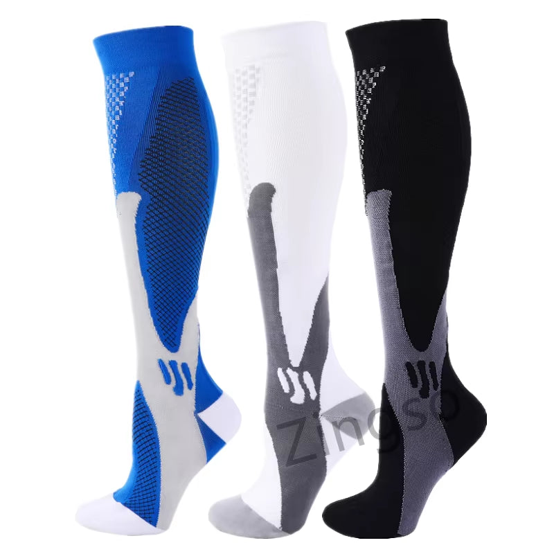 3/6/7 Pairs Compression Socks Women Men 30 Mmhg Comfortable anti Fatigue Athletic Nylon Medical Nursing Sport Running Stockings ATHLEXES