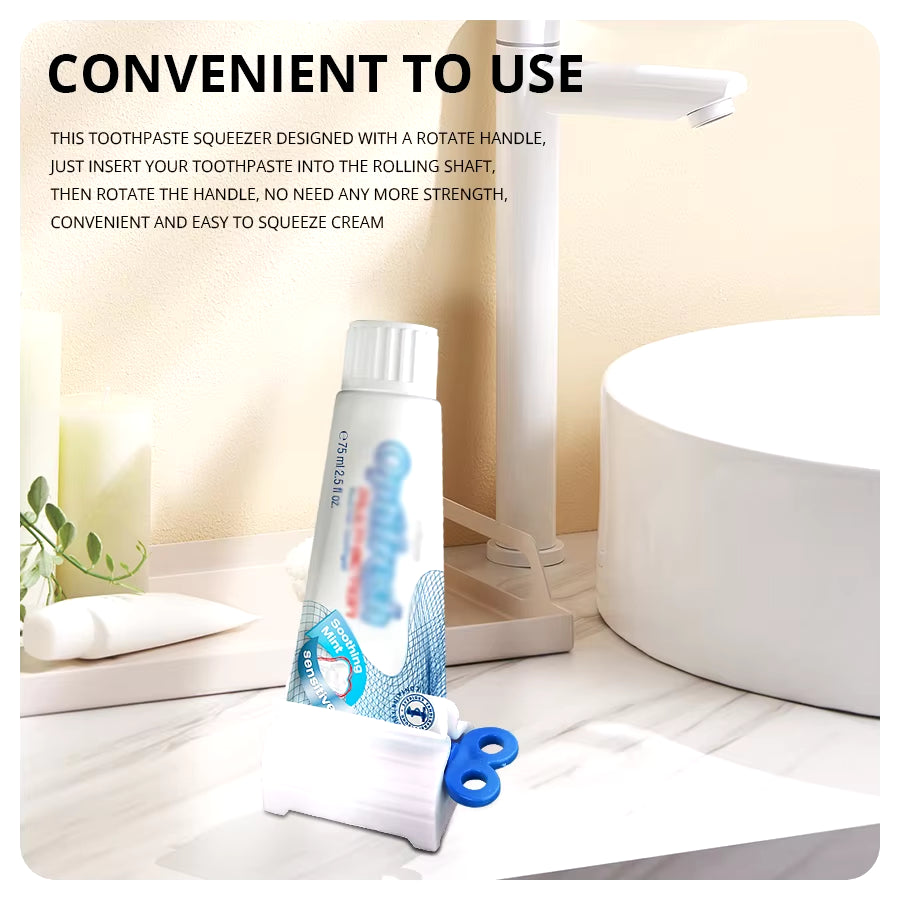1 Pc Rolling Tube Toothpaste Squeezer Toothpaste Seat Holder Stand Rotate Toothpaste Dispenser for Bathroom ATHLEXES